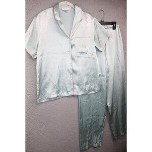Jones New York Mint Green Satin Pajama Set-Size Small-Very Soft